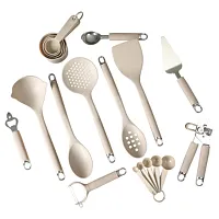 Gibson Home Burchette 20 Piece Nylon Kitchen Gadget &amp; Tool Set in Taupe