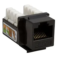 Cmple 158-N Cat5E Punch Down Keystone Jack - Black