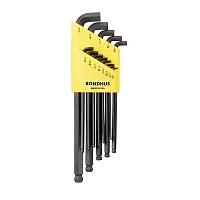 Bondhus Balldriver Stubby Sae Ball End Hex L-Keys: 0.050" To 3/8" (13 Piece)