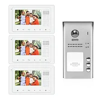 Cmple Video Intercom Entry System Dk43331S/Id - 3 Apartment Audio/Video Kit With