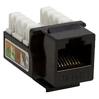 Cmple 174-N Cat6 RJ45 Punch Down Keystone Jack - Black