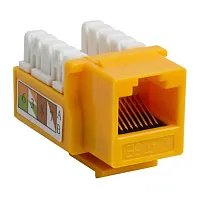 Cmple 203-N Cat5E Punch Down Keystone Jack - Yellow