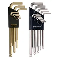 Bondhus Plated Balldriver Metric/Sae Ball End Hex L-Keys Double Set (22 Piece)