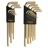 Bondhus Goldguard Plated Balldriver Metric/Sae Ball End Hex L-Keys Double Set (2