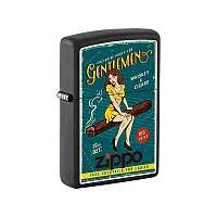 Zippo Windproof Lighter Cigar Pin-Up Girl Black Matte