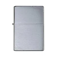 Zippo Windproof Lighter Brushed Chrome Vintage With Slashes