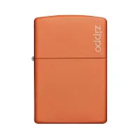 Zippo Windproof Lighter Orange Matte W/Zippo Logo