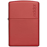 Zippo Windproof Lighter Red Matte W/Zippo Logo