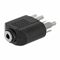 Cmple 236-N 3.5mm Mono Jack to 2xRCA Plug Adapter