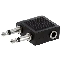 Cmple 240-N 2x3.5mm Mono Plug to 3.5mm Stereo Jack Adapter