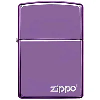 Zippo Windproof Lighter Classic High Polish Purple Zippo Logo