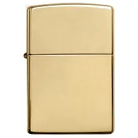 Zippo Windproof Lighter High Polish Brass W/O Solid Brass Engrav