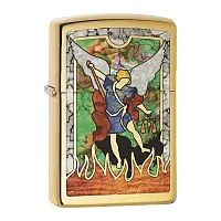 Zippo Saint Michael The Archangel Fusion - High Polish Brass