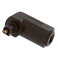 Cmple 262-N Optical Toslink Jack to Toslink Plug Angled Adapter