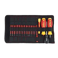 Wiha Insulated Torquevario-S (10-50 In/Lbs) And Slimline Blade Set (20 Piece)