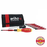 Wiha Insulated Torquevarios 10 To 50 In/Lbs And Slimline Blade Set (11 Piece Set