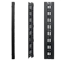 Cmple Wavenet 74 High DoubleSided Vertical Cable Manager With Hinged Cover For 4