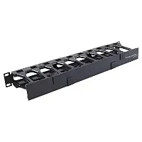 Cmple Wavenet 1U 19Inch SingleSided Horizontal Cable Manager - Plastic Finger Du