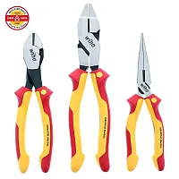 Wiha Insulated Industrial Grip Pliers And Cutters (3 Piece Set)