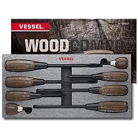 Vessel Wood-Compo Non-Slip Tang-Thru Screwdrivers (8 Piece)