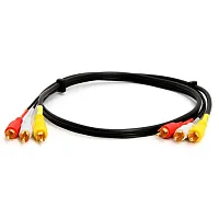 Cmple 331-N 3-RCA Composite Video Audio A/V AV Cable GOLD - 3 ft