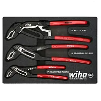 Wiha Classic Grip V-Jaw Tongue And Groove Pliers Tray Set (3 Piece Set)