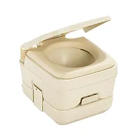 Dometic&trade; 964 Portable Toilet w/Mounting Brackets - 2.5 Gallon - Parchment