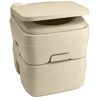 Dometic&trade; 965 MSD Portable Toilet w/Mounting Brackets - 5 Gallon - Parchmen