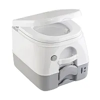 Dometic&trade; 974 MSD Portable Toilet w/Mounting Brackets - 2.6 Gallon - Grey