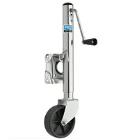 Fulton 1000Lbs Zinc Plated Swivel Jack W/6&quot; Poly Wheel