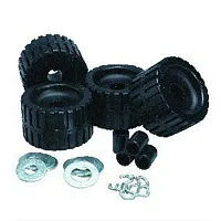 C.E. Smith Ribbed Roller Replacement Kit - 4 Pack - Black