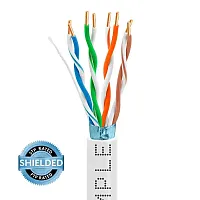 Cmple Cat5E Bulk Ftp Shielded Solid Cmr/Pvc Ethernet Cable, Gigabit 350Mhz Etl L