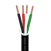 Cmple Outdoor Speaker 14Awg 4C Wire 500Ft White | Cl3R, Ofc | Bare Copper 4045-N