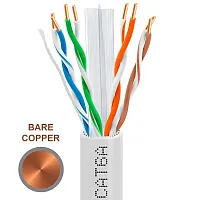 Cmple 1000Ft Cat 6A Riser Ethernet Cable White | 10G, Cmr, 23Awg | Bare Copper 4