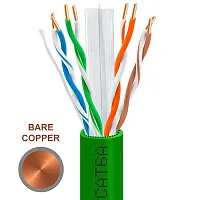 Cmple 1000Ft Cat 6A Riser Ethernet Cable Green | 10G, Cmr, 23Awg | Bare Copper 4