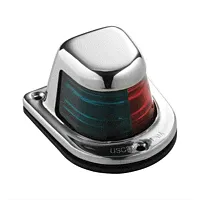Attwood 1-Mile Deck Mount, Bi-Color Red/Green Combo Sidelight - 