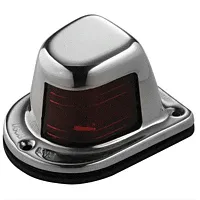 Attwood 1-Mile Deck Mount, Red Sidelight - 12V - Stainless Steel