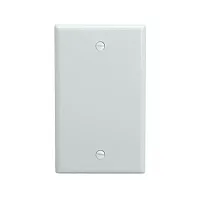 Cmple Blank 1 Gang Thermoplastic Panel Wall Plate (Gfci), White 