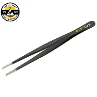 Wiha Esd Safe Tweezers 40 Sa - With Straight Serrated Blunt Tips 145Mm