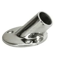 Whitecap 1&quot; O.D. 45&#176; Round Base SS Rail Fitting