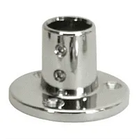 Whitecap 1&quot; O.D. 90&#176; Round Base SS Rail Fitting