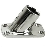 Whitecap &#8542;&quot; O.D. 60&#176; Rectangle Base SS Rail Fitting