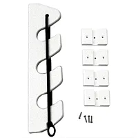 TACO 3-Rod Poly Bungee Rod Holder Rack - White