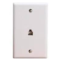 Cmple 461-N Wall Plate Jacks 6P4C Single White