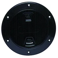 Beckson 4&quot; Smooth Center Screw-Out Deck Plate - Black