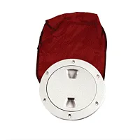Beckson 4&quot; Stow-Away Deck Plate - White w/12&quot; Bag
