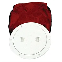 Beckson 6&quot; Stow-Away Deck Plate - White w/12&quot; Bag