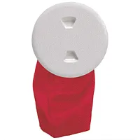 Beckson 5&quot; Stow-Away Deck Plate - White w/12&quot; Bag