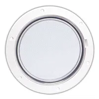Beckson 6&quot; Clear Center Pry-Out Deck Plate - White