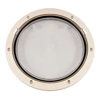 Beckson 8&quot; Clear Center Pry-Out Deck Plate - Beige
